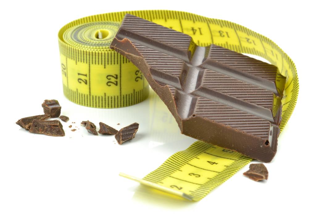 czekolada i centymetr
